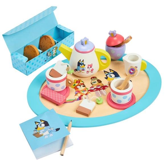 Little girl's wooden tea set, wooden toys, children's tea set, games, kitchen accessories, children's tea party, games, food