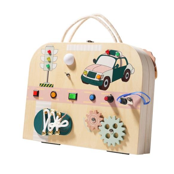 Montessori daily life teaching aids, such as light switch drawing board, busy board, hand-eye coordination wooden toys